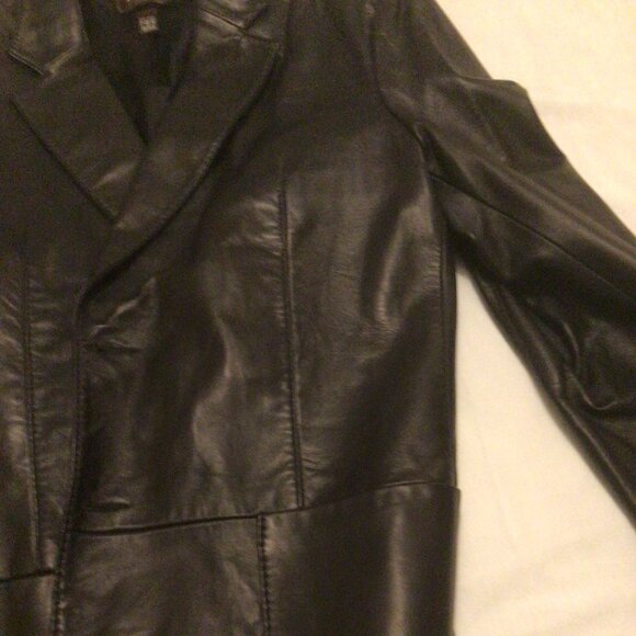 Men's Genuine Leather Sport's Jacket Black Lambskin Made in Canada XXL - Picture 9 of 12